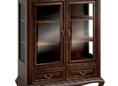 Classic Display Cabinet Glass Door Cabinet Real Wood Display Cabinets V-W 3-4 Glass Cabinet